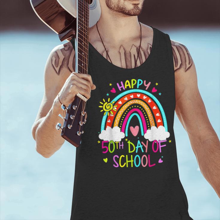 Happy 50th Days Of School Rainbow Teacher 50 Days Smarter Men Tank Top, gift for family, gift for coworker