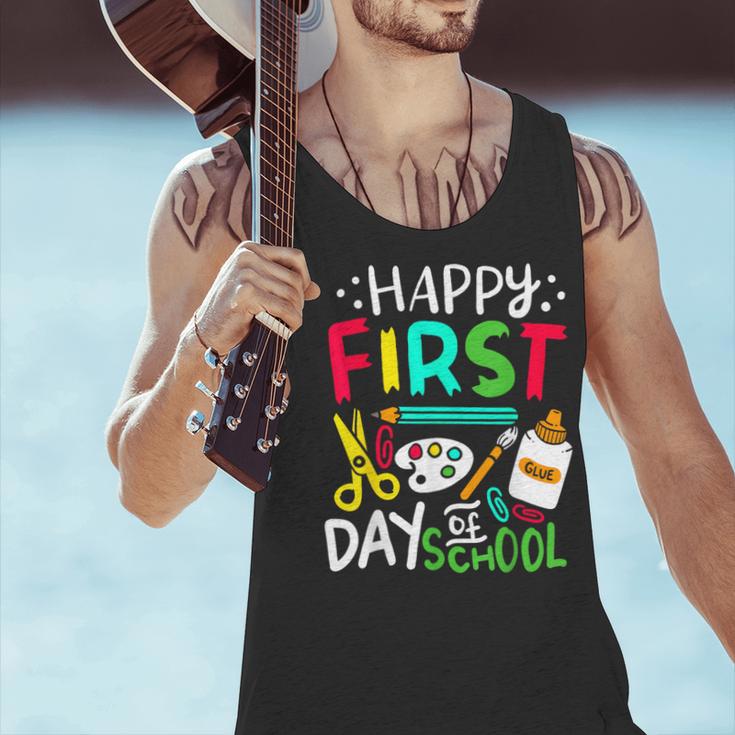 Happy First Day Of School Teacher Back To School Student Men Tank Top, gift for family, gift for coworker Happy First Day Of School Teacher Back To School Student Men Tank Top, gift for family, gift for coworker