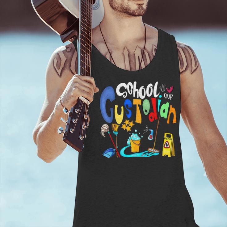 We Heart Love Our School Custodian For Teacher & Kids Men Tank Top, gift for family, gift for coworker We Heart Love Our School Custodian For Teacher & Kids Men Tank Top, gift for family, gift for coworker