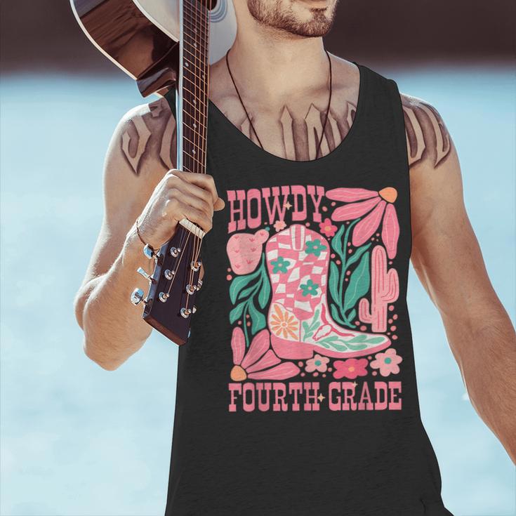 Howdy Fourth Grade Western 4th Grade Teacher Cowboy Cowgirl Men Tank Top, 4th Grade Teacher Tank Tops, gift for family, gift for coworker