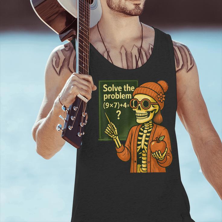 HUGvyn Halloween Skeleton Six Seven 67 Meme PEMDAS Teacher Men Tank Top, gift for family, gift for coworker
