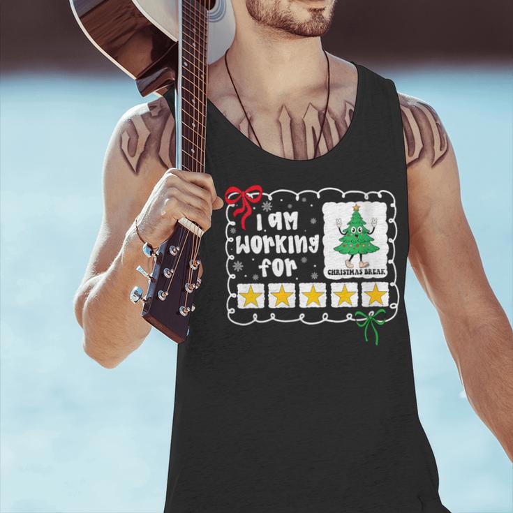 I'm Working For Christmas Break 5 Stars Christmas Teacher Men Tank Top, gift for family, gift for coworker I'm Working For Christmas Break 5 Stars Christmas Teacher Men Tank Top, gift for family, gift for coworker