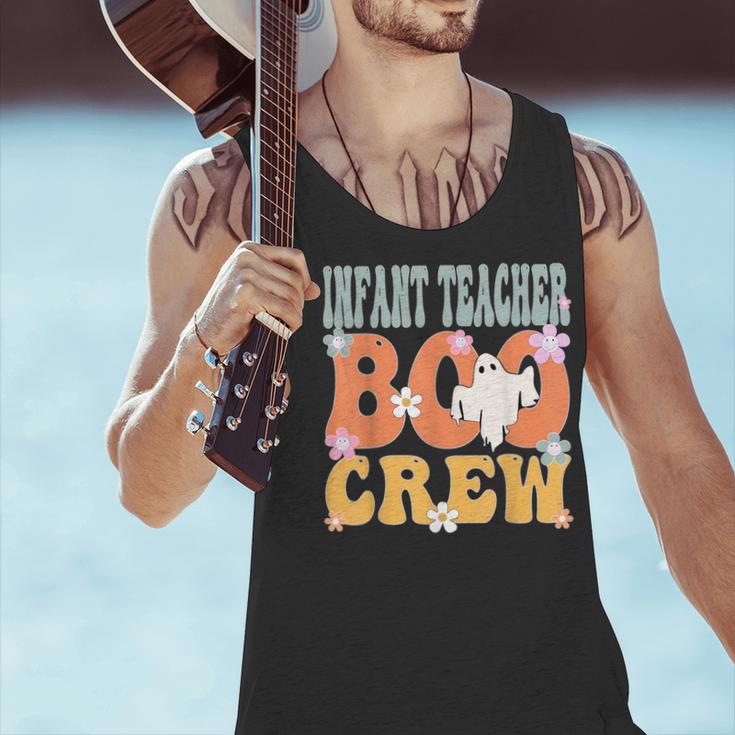 Infant Teacher Boo Crew Ghost Groovy Halloween For Women Men Tank Top, Groovy Teacher Tank Tops, gift for family, gift for coworker