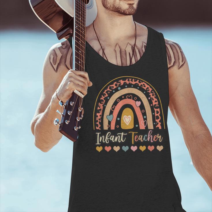 Infant Teacher Leopard Boho Rainbow Appreciation Men Tank Top, gift for family, gift for coworker