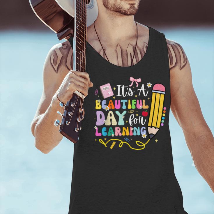 It's Beautiful Day For Learning Teacher Students Girls Boys Men Tank Top, gift for family, gift for coworker