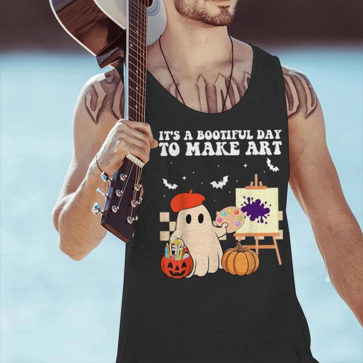 It's A Bootiful Day To Make Art Groovy Art Teacher Halloween Men Tank Top, Groovy Teacher Tank Tops, gift for family, gift for coworker