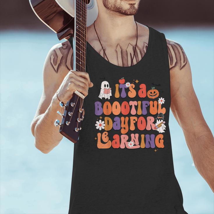It's A Bootiful Day For Learning Cute Teacher Halloween Men Tank Top, gift for family, gift for coworker It's A Bootiful Day For Learning Cute Teacher Halloween Men Tank Top, gift for family, gift for coworker