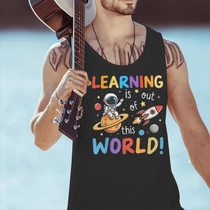 Learning Is Out Of This World Space Back To School Teacher Men Tank Top, gift for family, gift for coworker Learning Is Out Of This World Space Back To School Teacher Men Tank Top, gift for family, gift for coworker
