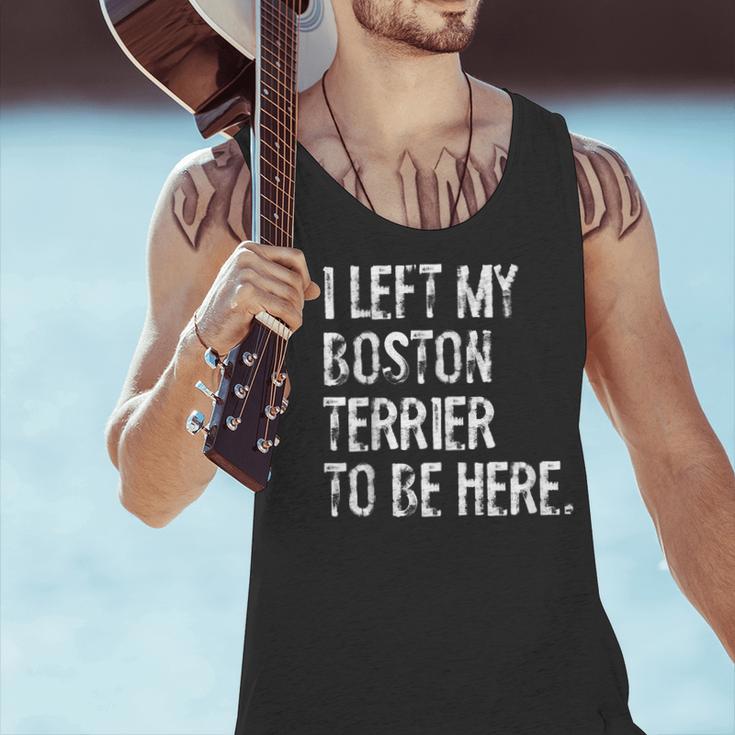 I Left My Boston Terrier To Be Here Men Tank Top, gift for family, gift for coworker