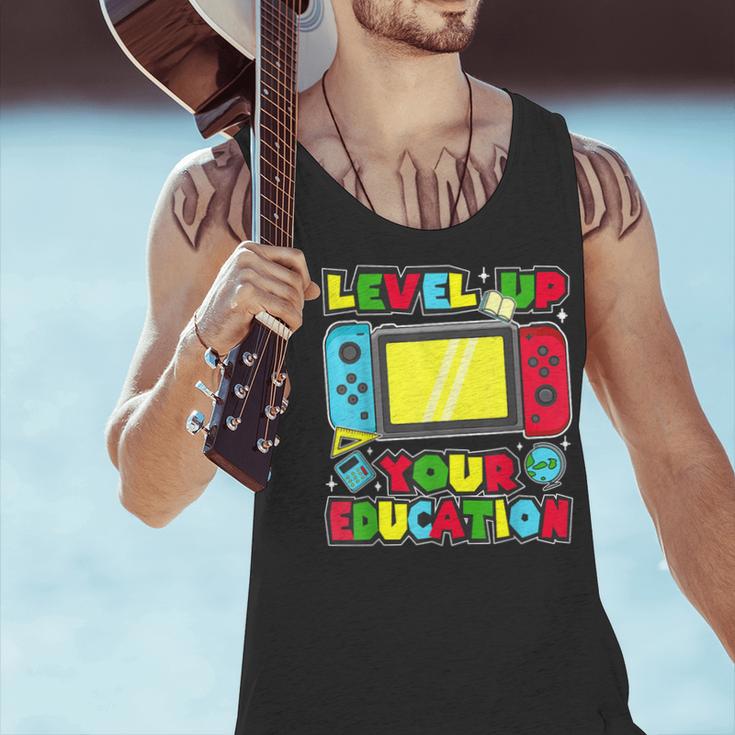 Level Up Your Education Gaming Inspired Teacher Gamers Men Tank Top, gift for family, gift for coworker Level Up Your Education Gaming Inspired Teacher Gamers Men Tank Top, gift for family, gift for coworker