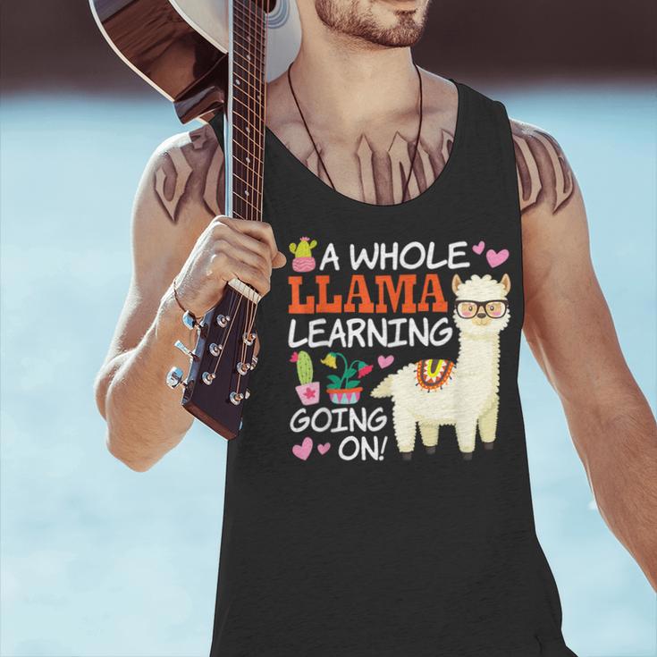 Llama Learning T Shirt Teachers Students Alpaca Lovers Men Tank Top, gift for family, gift for coworker