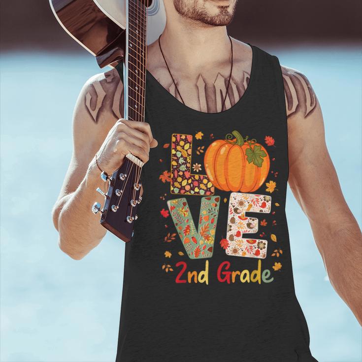 Love 2nd Grade Happy Fall Thanksgiving For 2nd Teacher For Men Women Girls Kids Men Tank Top, 2nd Grade Teacher Tank Tops, gift for family, gift for coworker