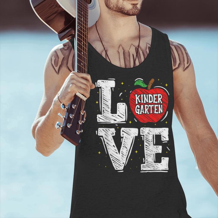 LOVE Kindergarten Teacher Student School Apple Men Tank Top, gift for family, gift for coworker LOVE Kindergarten Teacher Student School Apple Men Tank Top, gift for family, gift for coworker