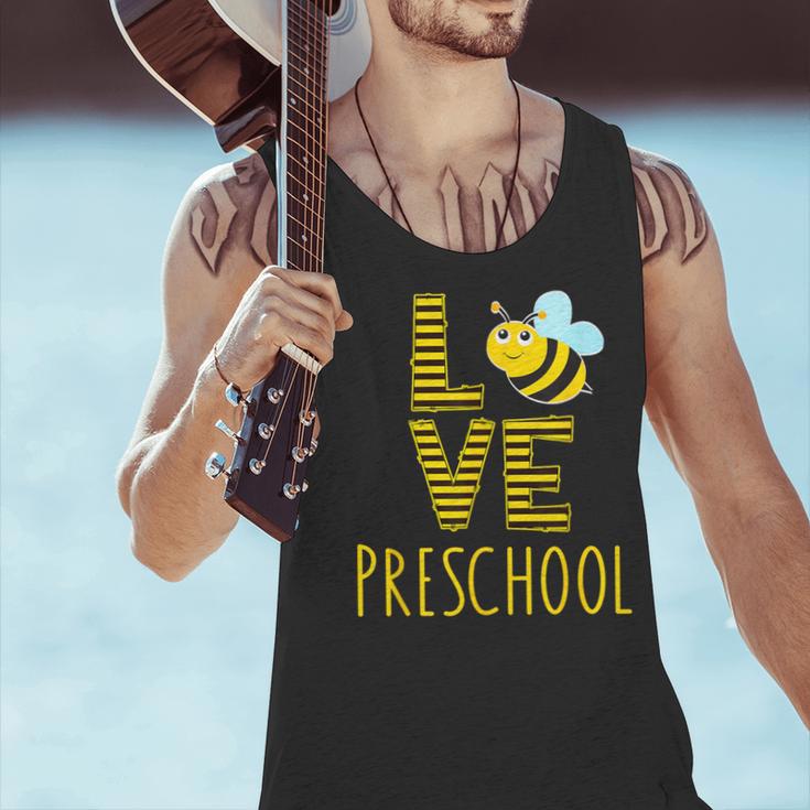 Love Preschool Back To School Yellow Bee Preschool Teacher For Men Women Girls Kids Men Tank Top, gift for family, gift for coworker