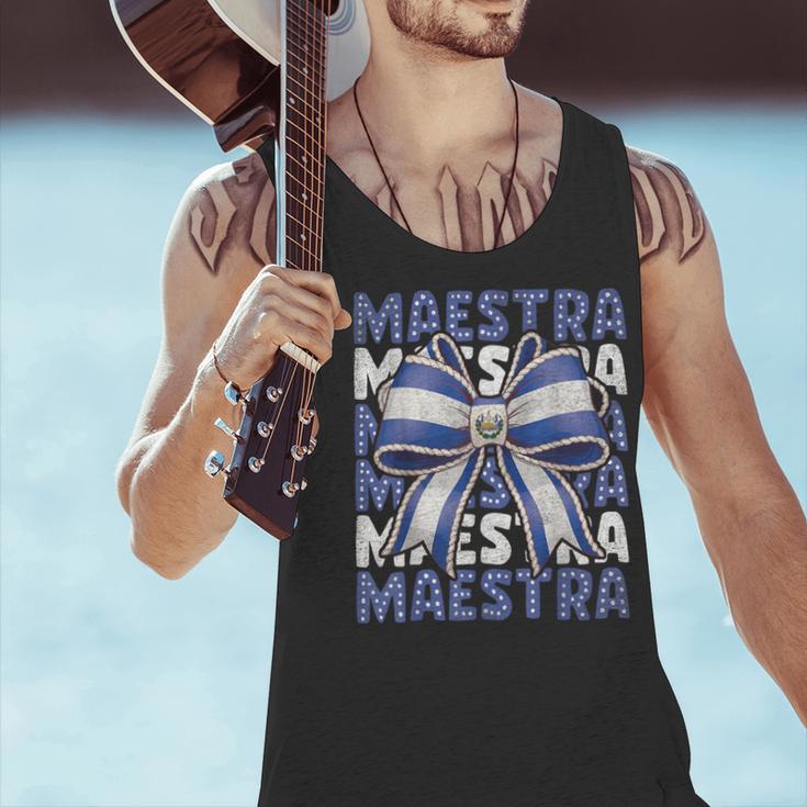 Maestra El Salvador Coquette Bow Hispanic Spanish Teacher Men Tank Top, gift for family, gift for coworker