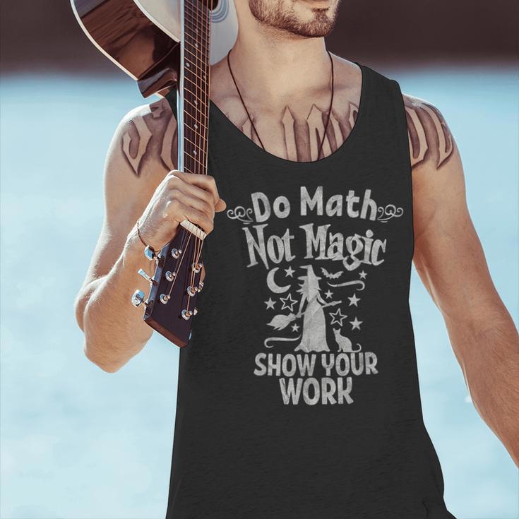 Do Math Not Magic Math Teacher Halloween Cat Witch Men Tank Top, gift for family, gift for coworker Do Math Not Magic Math Teacher Halloween Cat Witch Men Tank Top, gift for family, gift for coworker