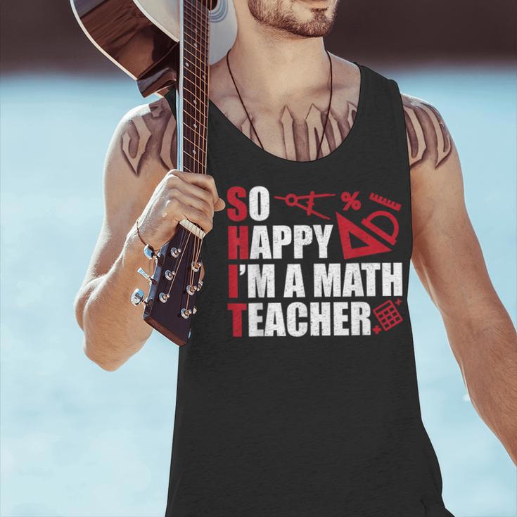 Math Teacher School So Happy I'm A Math Teacher Men Tank Top, gift for family, gift for coworker Math Teacher School So Happy I'm A Math Teacher Men Tank Top, gift for family, gift for coworker
