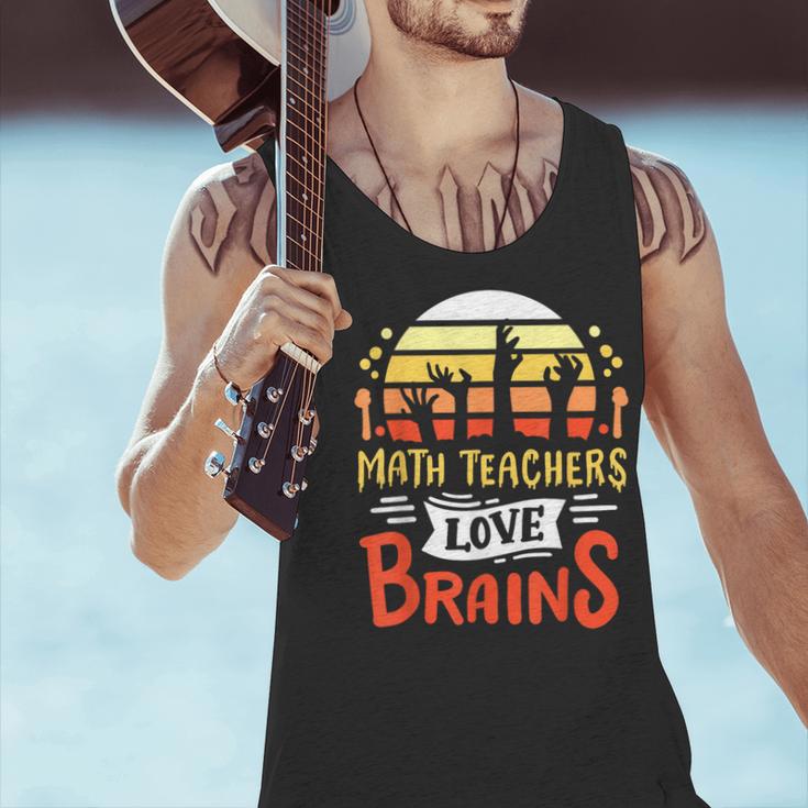Math Teachers Love Brains Halloween Costume Zombie For Men Women Men Tank Top, gift for family, gift for coworker