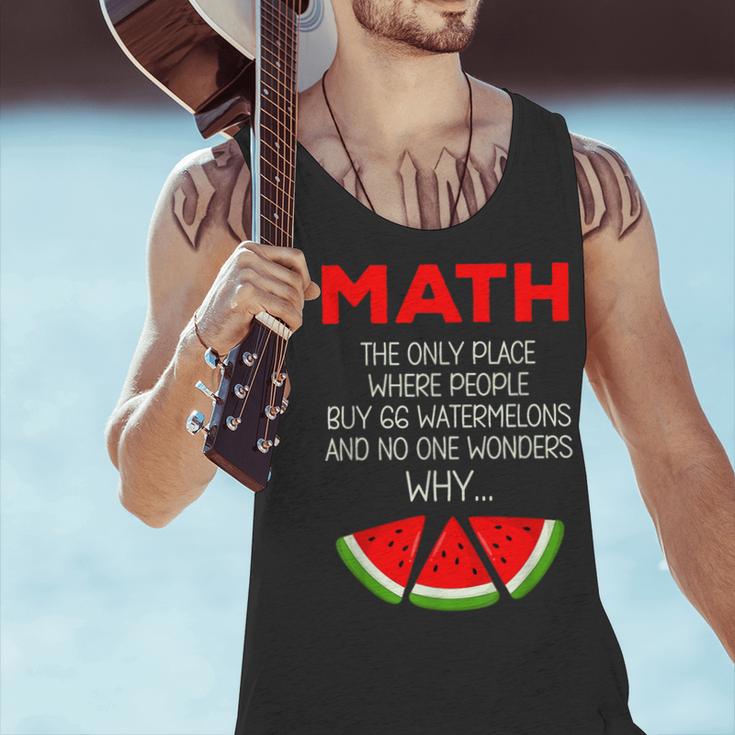 Math Watermelon Calculation Joke Teacher Student Men Tank Top, gift for family, gift for coworker