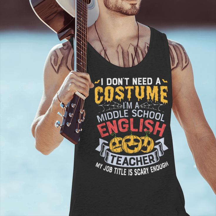 Middle School English Teacher Halloween Costume For Men Women Men Tank Top, English Teacher Tank Tops, gift for family, gift for coworker
