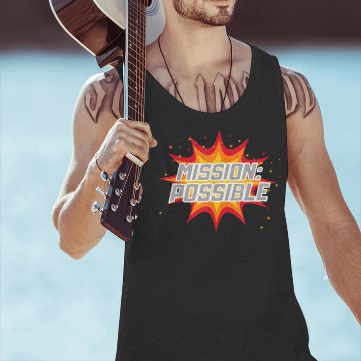 Mission Possible Motivational Inspirational School Teacher Men Tank Top, gift for family, gift for coworker Mission Possible Motivational Inspirational School Teacher Men Tank Top, gift for family, gift for coworker