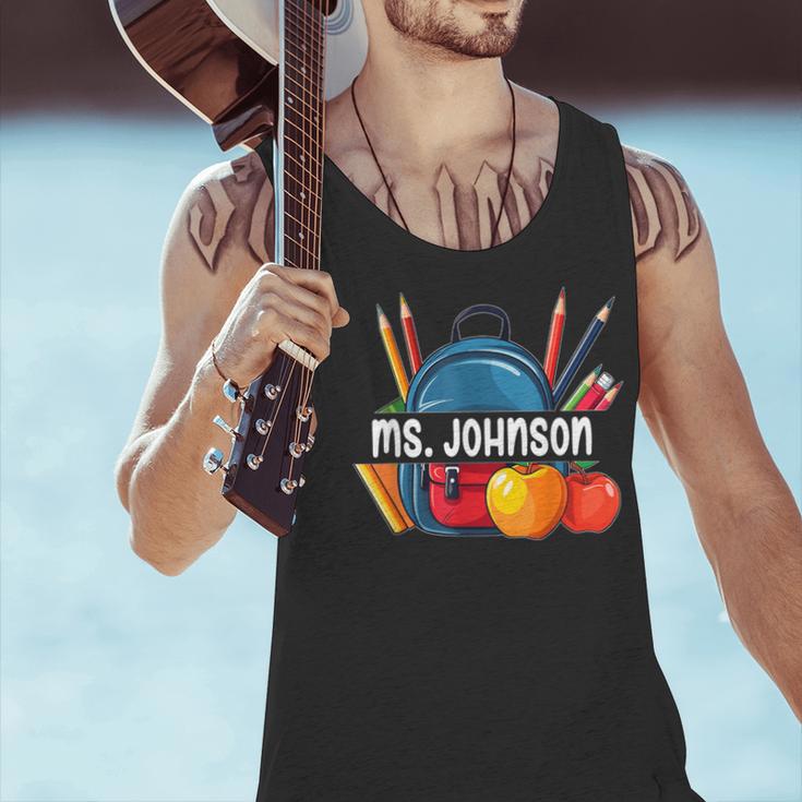 Ms Johnson Personalized Name Back To School Teacher For Men Women Kids Men Tank Top, gift for family, gift for coworker
