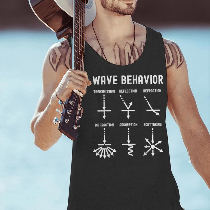 Nerdy Vintage Wave Behavior Physics Science Teacher Geek Men Women Girls Kids Men Tank Top, Science Teacher Tank Tops, gift for family, gift for coworker