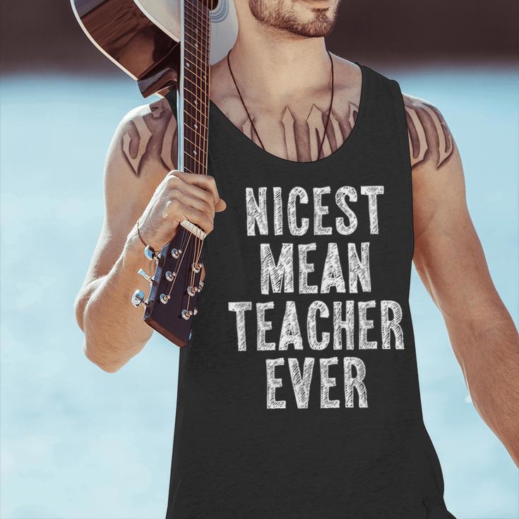Nicest Mean Teacher Ever Teacher For Men Women Men Tank Top, gift for family, gift for coworker Nicest Mean Teacher Ever Teacher For Men Women Men Tank Top, gift for family, gift for coworker