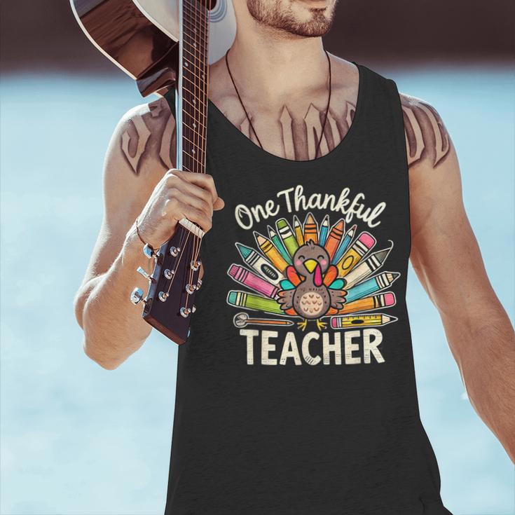 One Thankful Teacher Cute Thanksgiving Turkey School Men Tank Top, gift for family, gift for coworker One Thankful Teacher Cute Thanksgiving Turkey School Men Tank Top, gift for family, gift for coworker