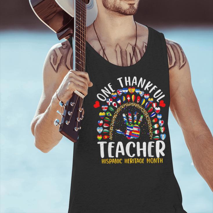 Hispanic Heritage Month One Thankful Teacher Rainbow Men Tank Top, gift for family, gift for coworker Hispanic Heritage Month One Thankful Teacher Rainbow Men Tank Top, gift for family, gift for coworker