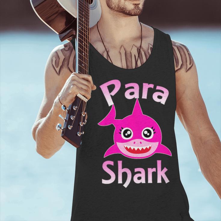 Para Shark Paraprofessional Female Teacher Men Tank Top, gift for family, gift for coworker
