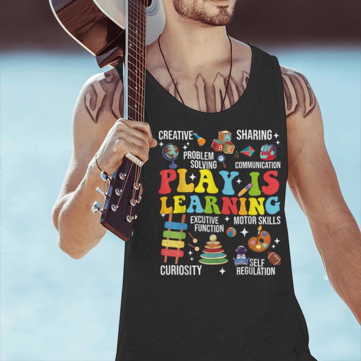 Play Is Learning Kindergarten Preschool Teacher Appreciation Men Tank Top, gift for family, gift for coworker