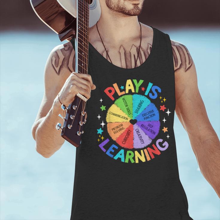 Play Is Learning Teacher Kindergarten For Men Women Kids Men Tank Top, gift for family, gift for coworker