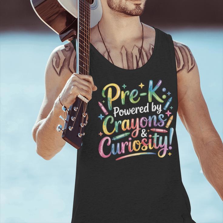 Pre-K Crayons & Curiosity Preschool Teachers Life Tie Dye Men Tank Top, gift for family, gift for coworker Pre-K Crayons & Curiosity Preschool Teachers Life Tie Dye Men Tank Top, gift for family, gift for coworker