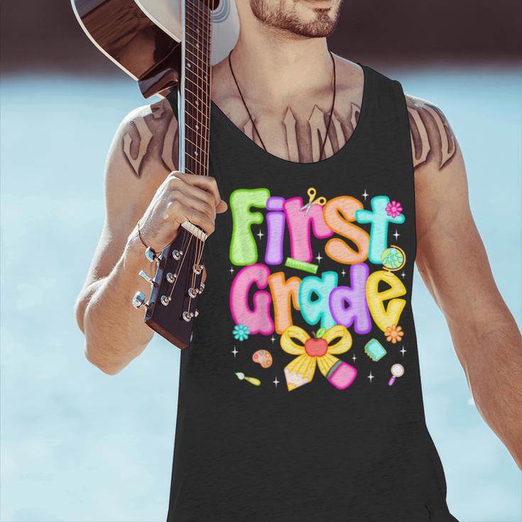 Preppy First Grade Back To School 1st Grade Teacher Girl Kid Men Tank Top, First Grade Teacher Tank Tops, gift for family, gift for coworker Preppy First Grade Back To School 1st Grade Teacher Girl Kid Men Tank Top, First Grade Teacher Tank Tops, gift for family, gift for coworker