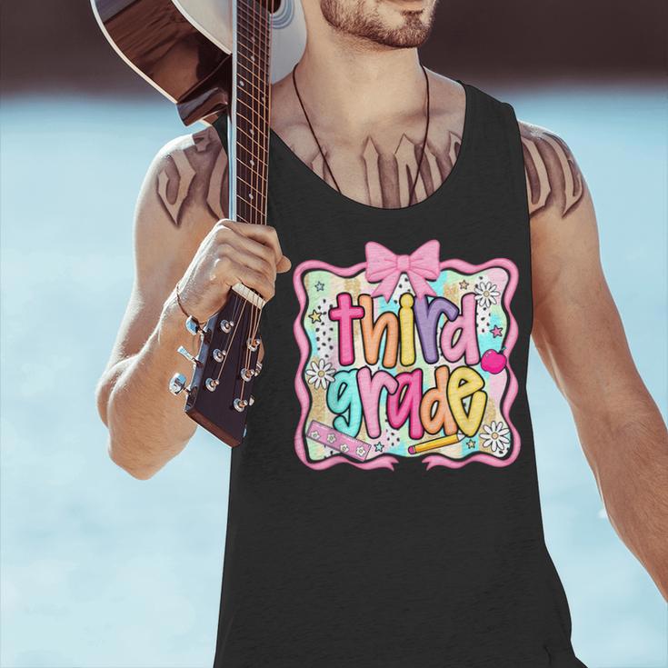 Preppy Third Grade Back To School Teacher Girl Kid Men Tank Top, gift for family, gift for coworker