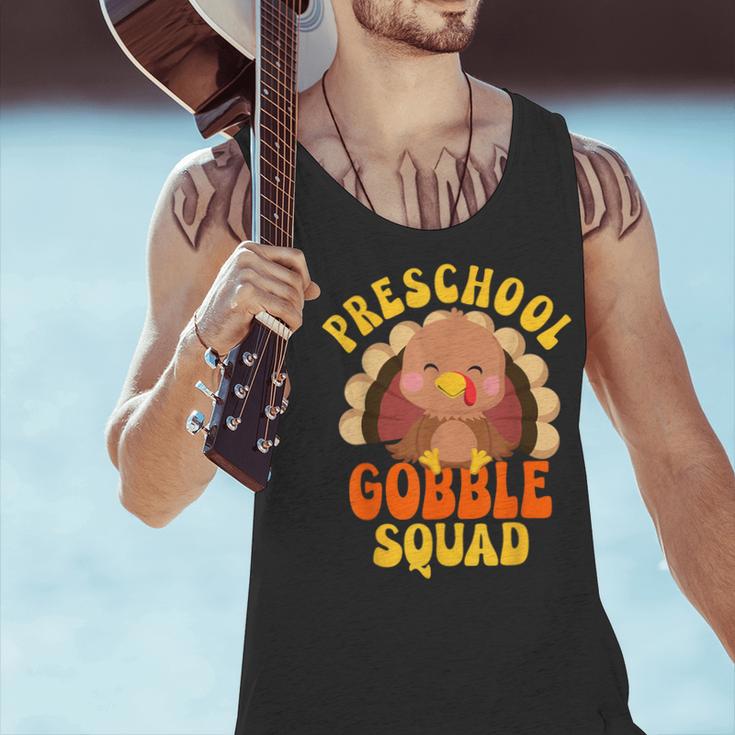 Preschool Gobble Squad Cute Turkey Thanksgiving Teacher Men Tank Top, gift for family, gift for coworker Preschool Gobble Squad Cute Turkey Thanksgiving Teacher Men Tank Top, gift for family, gift for coworker