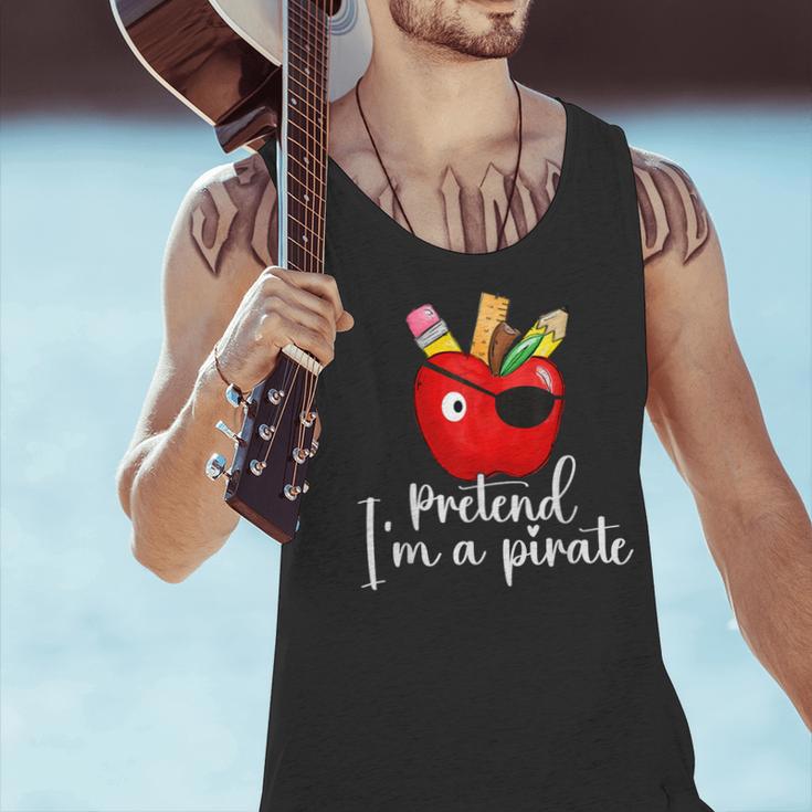 Pretend I'm A Pirate Teacher Apple Talk Like A Pirate Day Men Women Kids Men Tank Top, gift for family, gift for coworker Pretend I'm A Pirate Teacher Apple Talk Like A Pirate Day Men Women Kids Men Tank Top, gift for family, gift for coworker