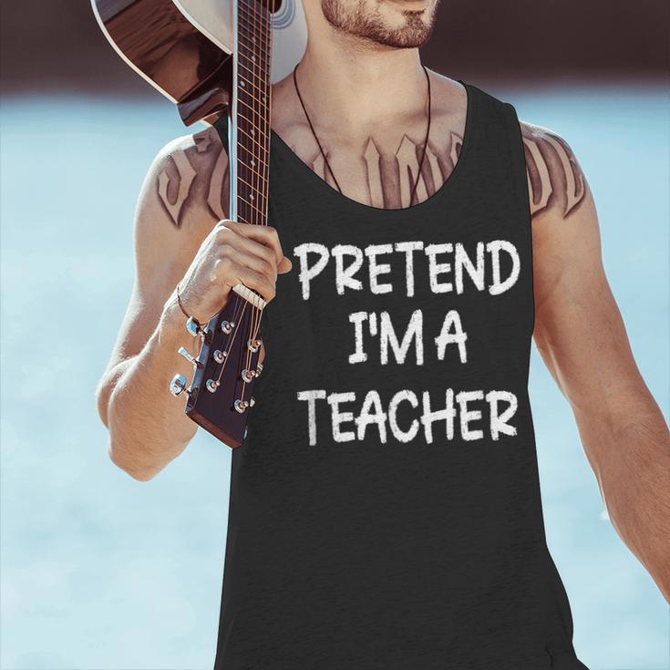 Pretend I'm a Teacher Lazy Last Minute Halloween Costume Men Tank Top, gift for family, gift for coworker Pretend I'm a Teacher Lazy Last Minute Halloween Costume Men Tank Top, gift for family, gift for coworker