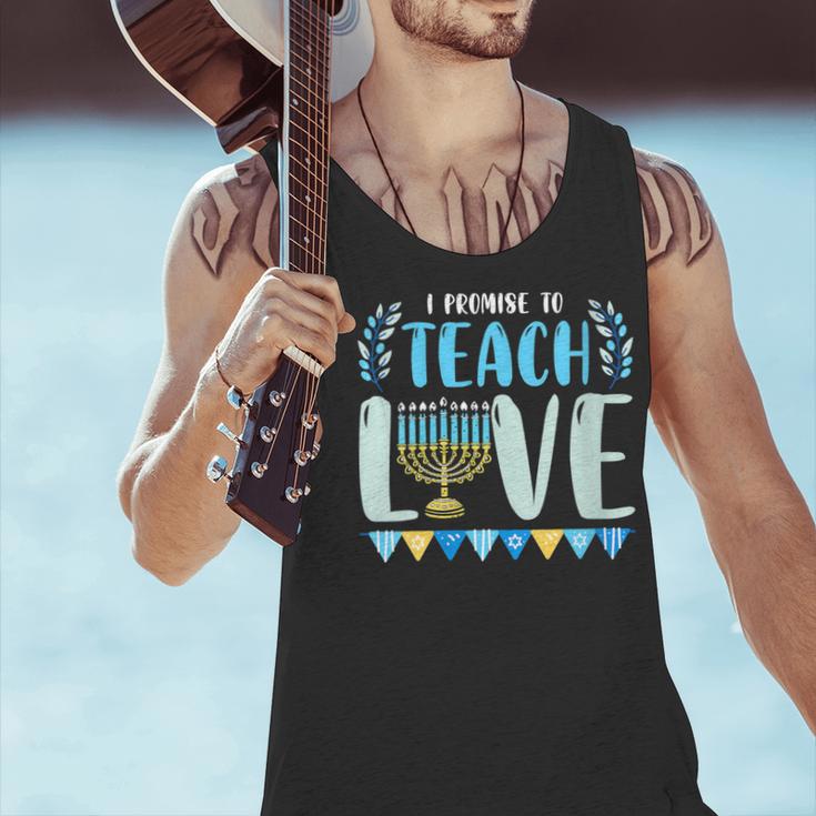 I Promise To Teach Love Hanukkah Chanukah Jewish Teacher Men Tank Top, gift for family, gift for coworker
