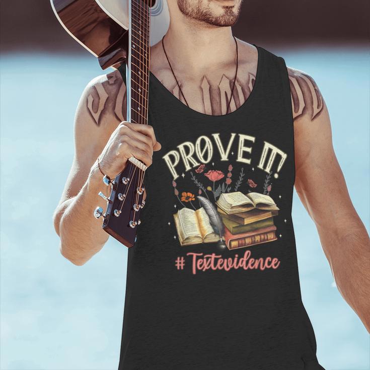 Prove It Reading Teacher Text Evidence Book Lover Student Men Tank Top, gift for family, gift for coworker