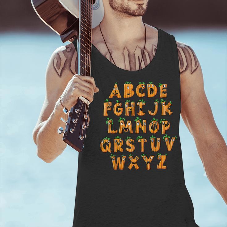 Pumpkin ABC Halloween Alphabet Costume School Teacher Kids Men Tank Top, gift for family, gift for coworker