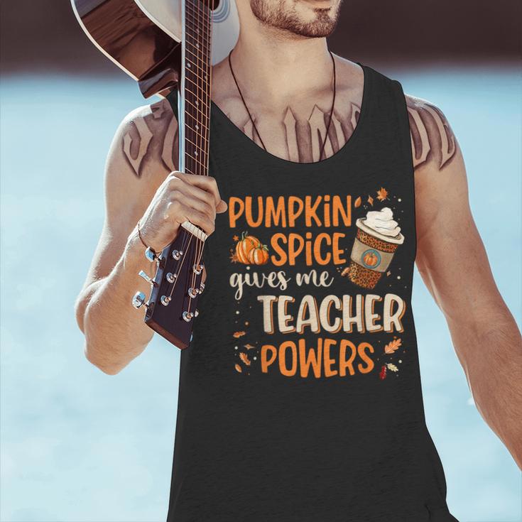 Pumpkin Spice Gives Me Teacher Powers Fall Thanksgiving Men Women Men Tank Top, gift for family, gift for coworker Pumpkin Spice Gives Me Teacher Powers Fall Thanksgiving Men Women Men Tank Top, gift for family, gift for coworker