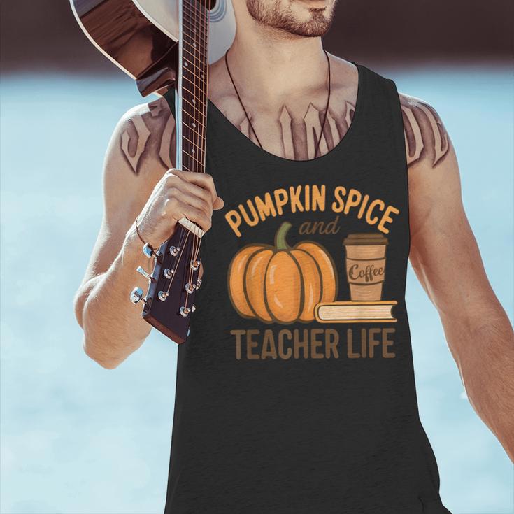 Pumpkin Spice And Teacher Life Halloween Teacher Men Tank Top, gift for family, gift for coworker Pumpkin Spice And Teacher Life Halloween Teacher Men Tank Top, gift for family, gift for coworker