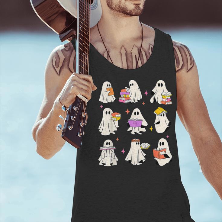Read More Books Spooky Teacher Halloween Ghost Reading Book Men Tank Top, gift for family, gift for coworker