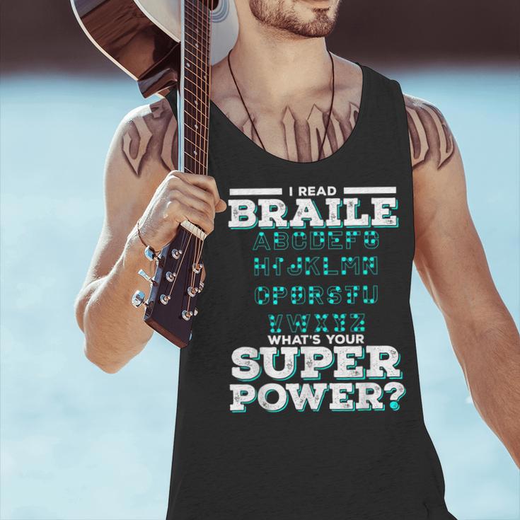 I Read Braille Tell Me Your Superpower Braille Teacher For Men Women Men Tank Top, gift for family, gift for coworker