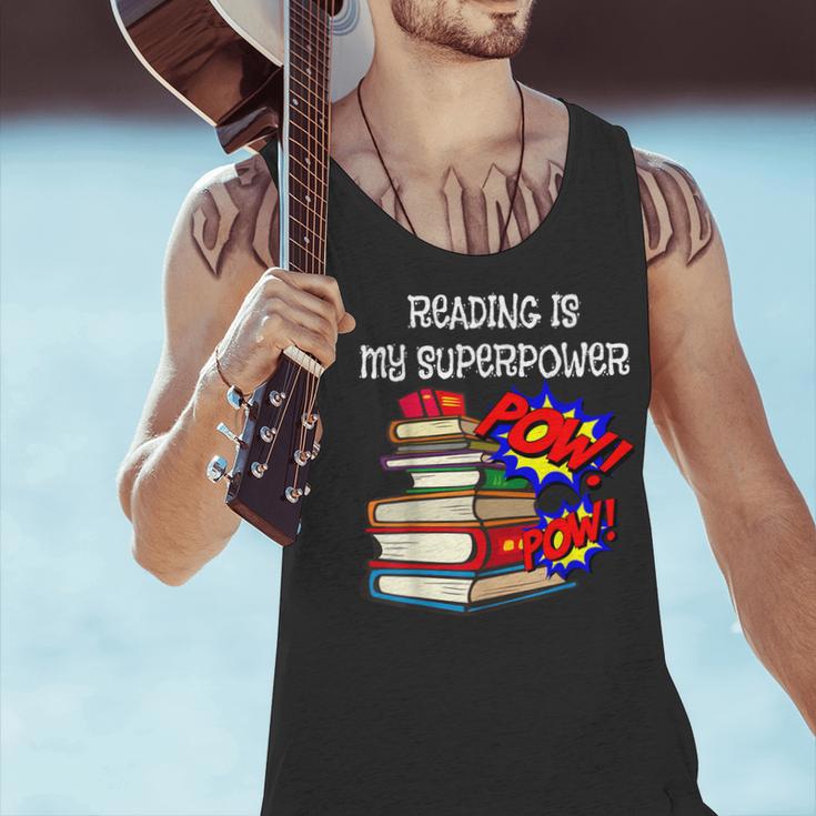 Reading Is My Super Power Superhero Best English Teacher Men Tank Top, Super Teacher Tank Tops, English Teacher Tank Tops, gift for family, gift for coworker