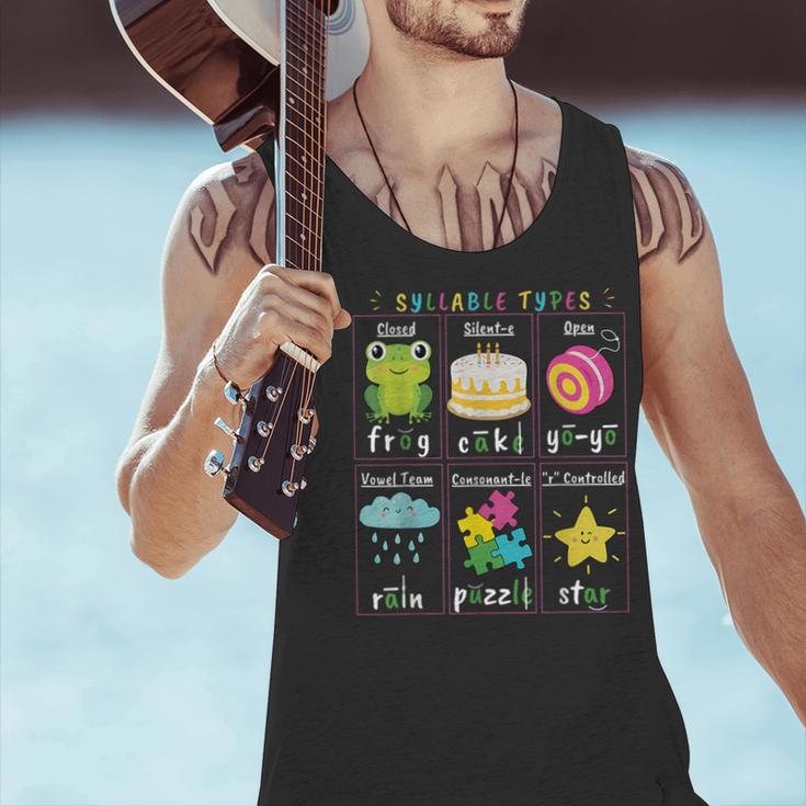 Reading Teacher Syllable Types Phonics Phonemic Awareness Men Tank Top, gift for family, gift for coworker