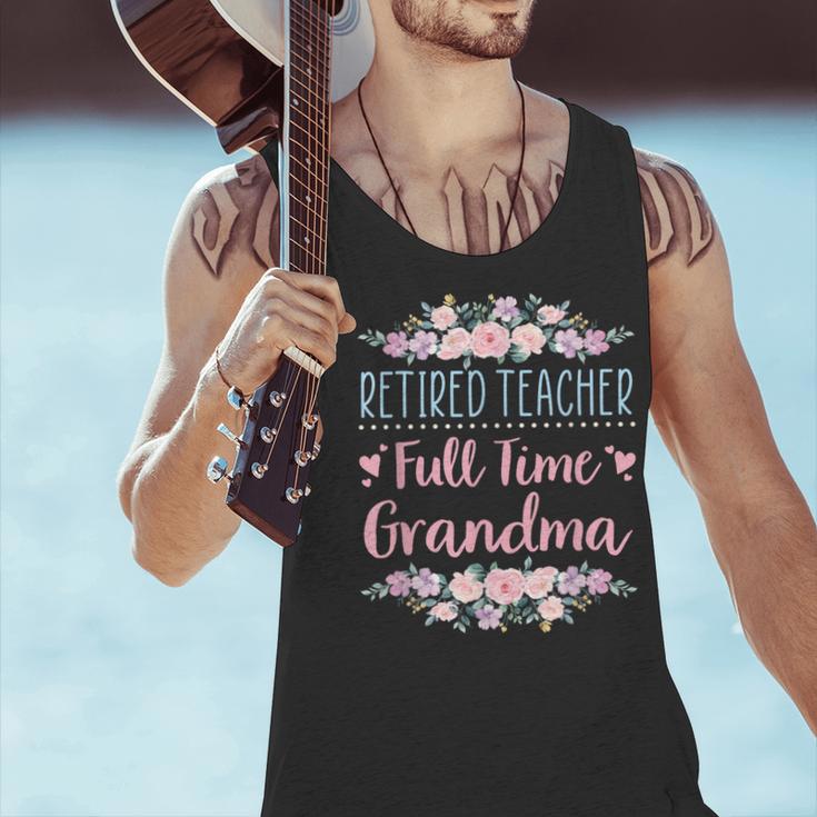 Retired Teacher Full Time Grandma Teaching Retirement Men Tank Top, gift for family, gift for coworker