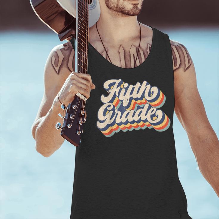 Retro Sunset Fifth Grade Teacher & Student Back To School Men Tank Top, gift for family, gift for coworker Retro Sunset Fifth Grade Teacher & Student Back To School Men Tank Top, gift for family, gift for coworker